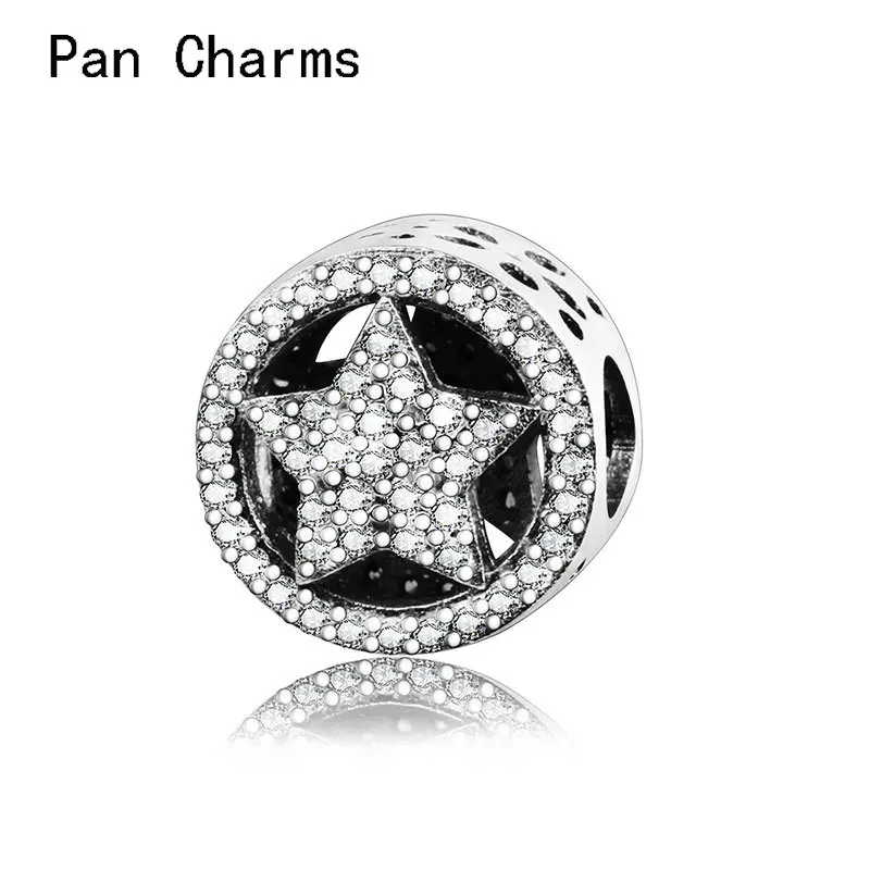 925 Silver Color Openwork Beads Pave Shinning Clear Zircon Star Charm Fit Original Pandora Bracelets Women Jewelry Making Gift
925 Silver Color Openwork Beads Pave Shinning Clear Zircon Star Charm Fit Original Pandora Bracelets Women Jewelry Making Gift