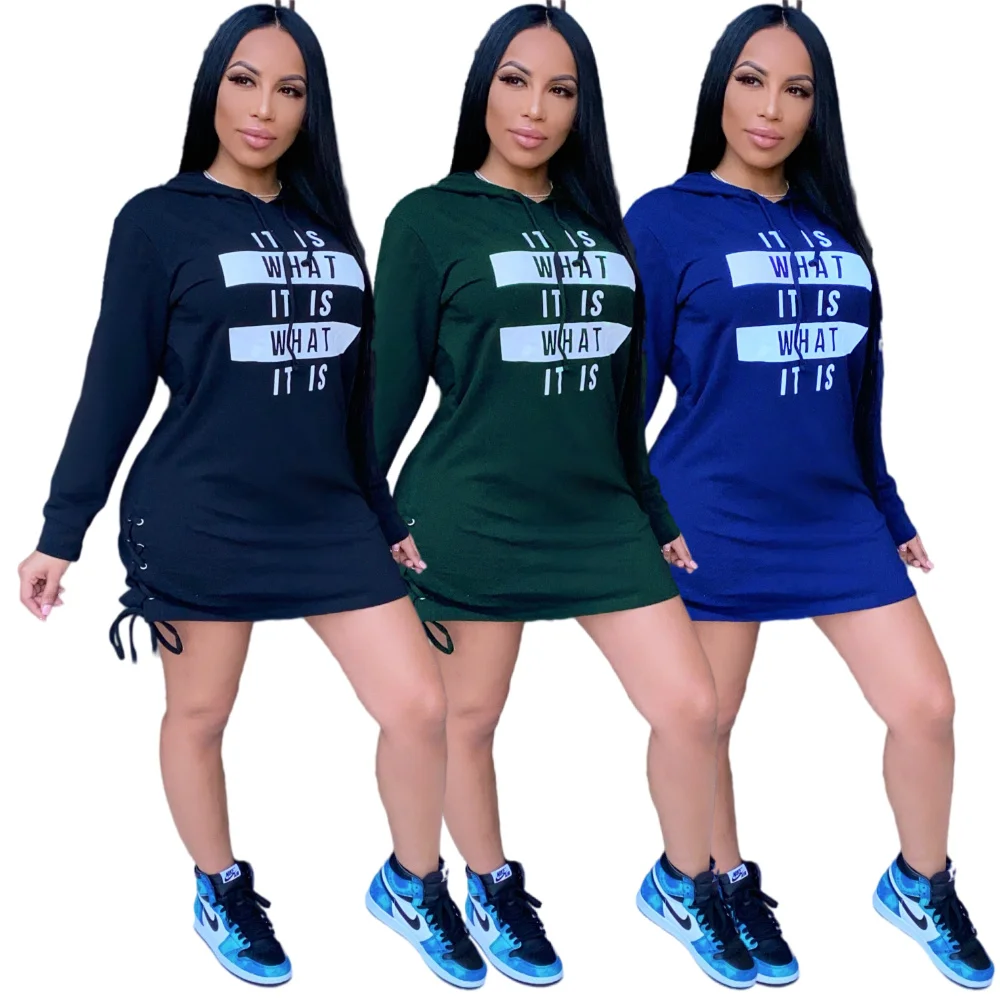 Low Price European American Women's Clothing Exclusive For Popular Fashion Letter Offset Hoodie Dress Adjustable Buttock HN071
Low Price European American Women's Clothing Exclusive For Popular Fashion Letter Offset Hoodie Dress Adjustable Buttock HN071