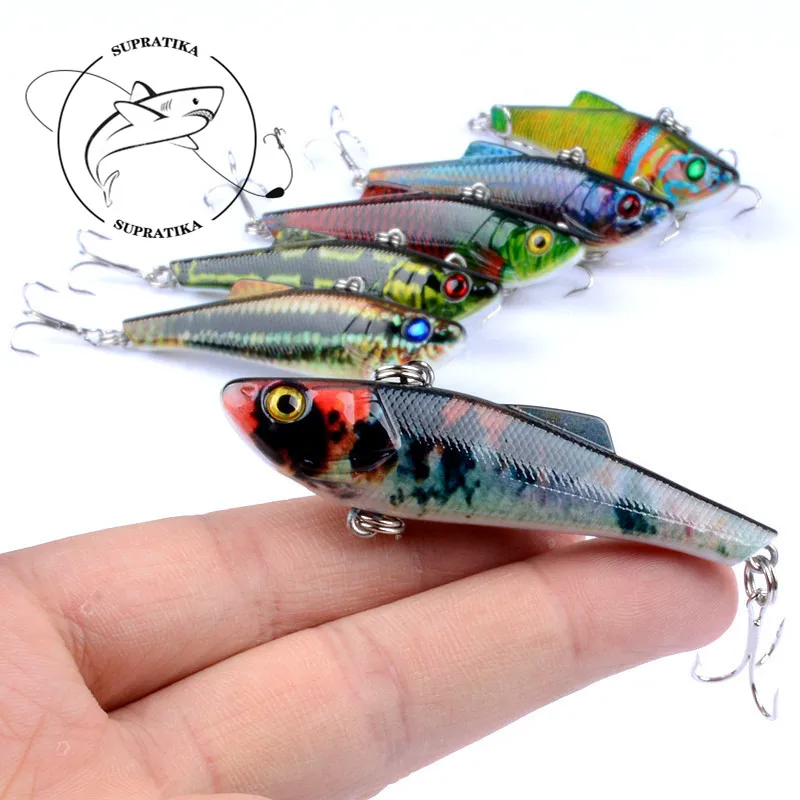 

1Pcs 7cm/6.6g Hard Wobblers VIB Lures Fishing Bait With Treble Hooks Sinking Crankbait Artificial Pesca Isca Fishing Tackle