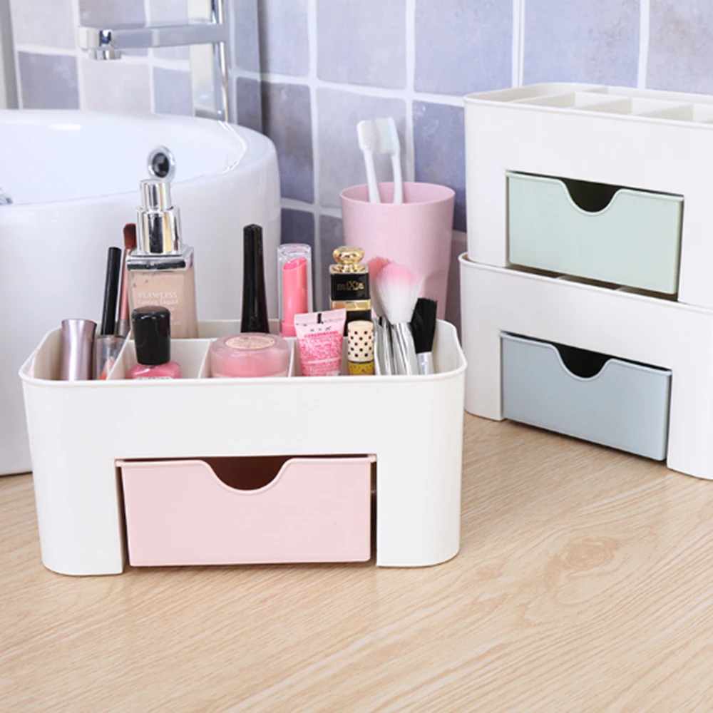 Plastic Makeup Organizer Make Up Brush Storage Box with Drawer Desktop Cotton Swabs Stick Storage Case Cosmetic Organizer
Plastic Makeup Organizer Make Up Brush Storage Box with Drawer Desktop Cotton Swabs Stick Storage Case Cosmetic Organizer