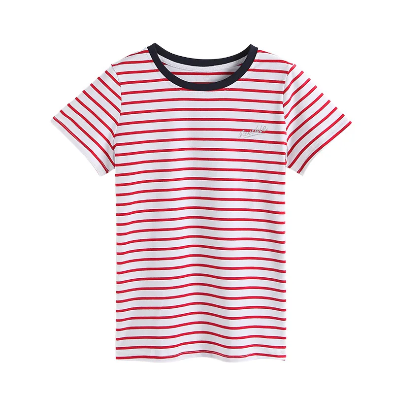 MRMT 2021 Brand New Summer Women's T-shirt Round-collar Striped Short-sleeved T-shirt for Female Trim Skinny Tops Tshirt
MRMT 2021 Brand New Summer Women's T-shirt Round-collar Striped Short-sleeved T-shirt for Female Trim Skinny Tops Tshirt