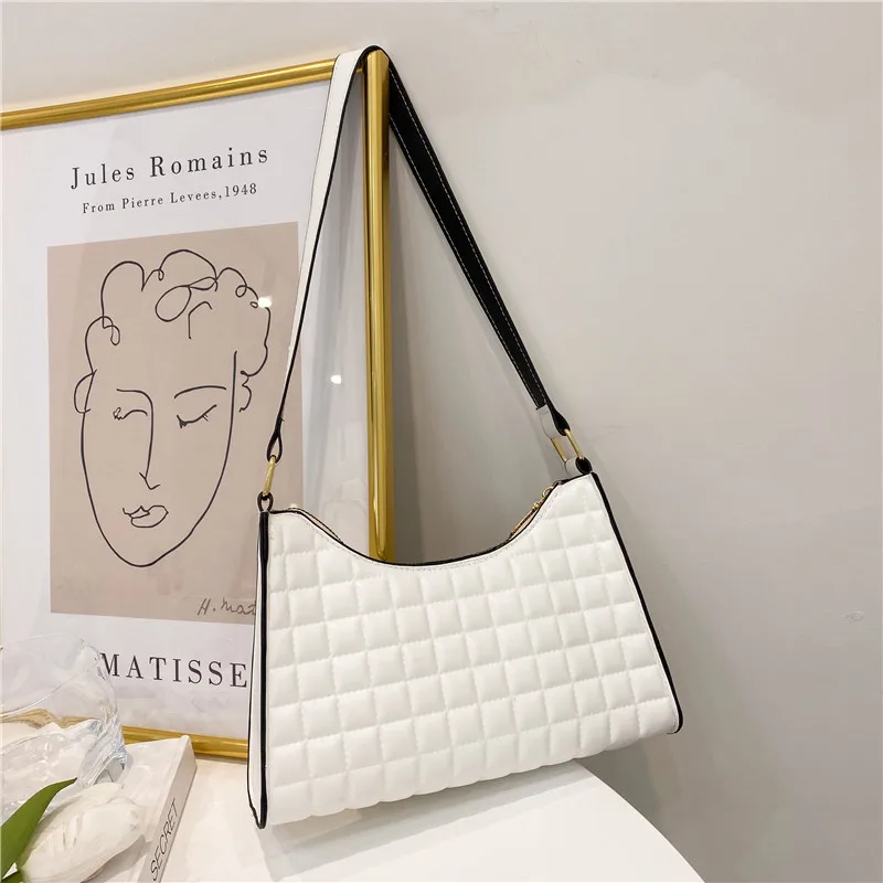 Fashion Lingge Women's Bag New PU Leather Underarm Shoulder Bag Female Luxury Design Baguette Handbags for Women 2021
Fashion Lingge Women's Bag New PU Leather Underarm Shoulder Bag Female Luxury Design Baguette Handbags for Women 2021