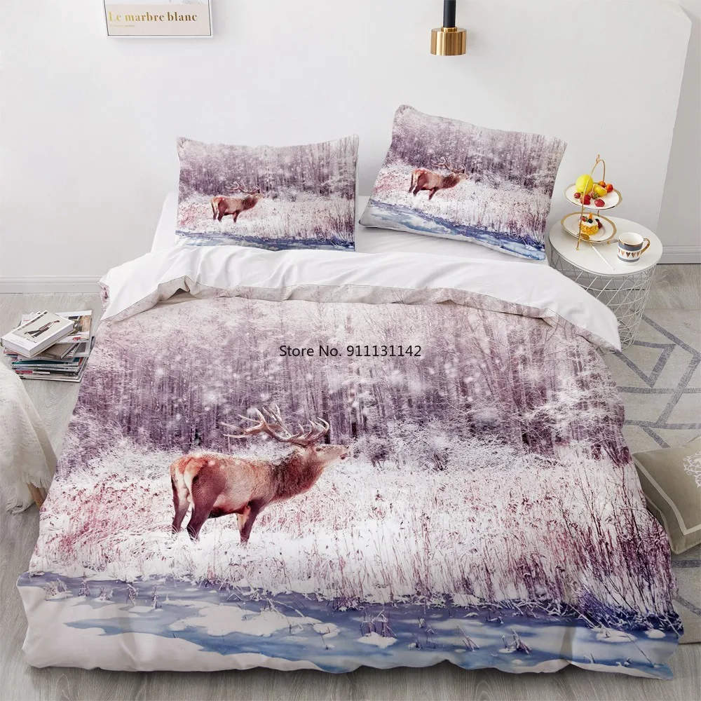 Bedding Sets 3D Blue White Duvet Quilt Cover Set Comforter Bed Linens Pillowcase King Queen Full Double Deer Elk 240x220cm Size
Bedding Sets 3D Blue White Duvet Quilt Cover Set Comforter Bed Linens Pillowcase King Queen Full Double Deer Elk 240x220cm Size