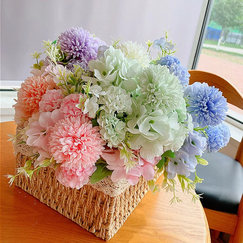 30cm Hydrangea Combination Ball Ball Chrysanthemum Combination Artificial Flower Bouquet Wedding Decoration Indoor DIY Scrapbook
30cm Hydrangea Combination Ball Ball Chrysanthemum Combination Artificial Flower Bouquet Wedding Decoration Indoor DIY Scrapbook
