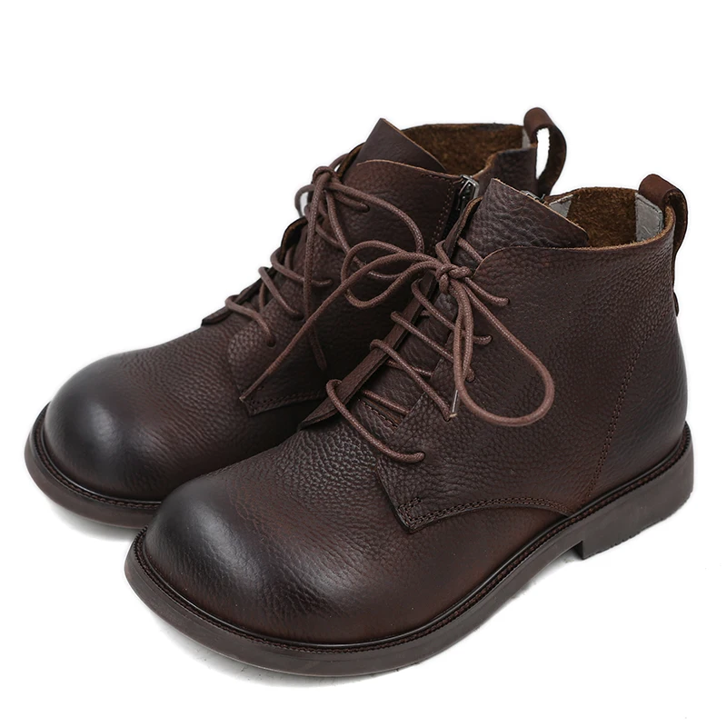 Natural 2020new retro header level Kraft large round head ankle boots minimalist fashion all-matching women's shoes
Natural 2020new retro header level Kraft large round head ankle boots minimalist fashion all-matching women's shoes