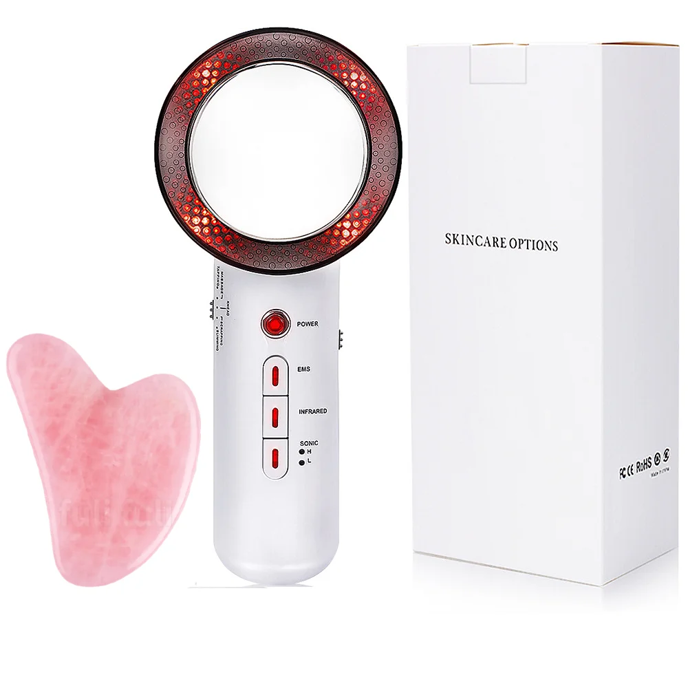 Ultrasonic 3 In 1 Body Massager Galvanic EMS Fat Burner Cellulite Skin Care Infrared Fat Removal Therapy Beauty Slimming Device
Ultrasonic 3 In 1 Body Massager Galvanic EMS Fat Burner Cellulite Skin Care Infrared Fat Removal Therapy Beauty Slimming Device