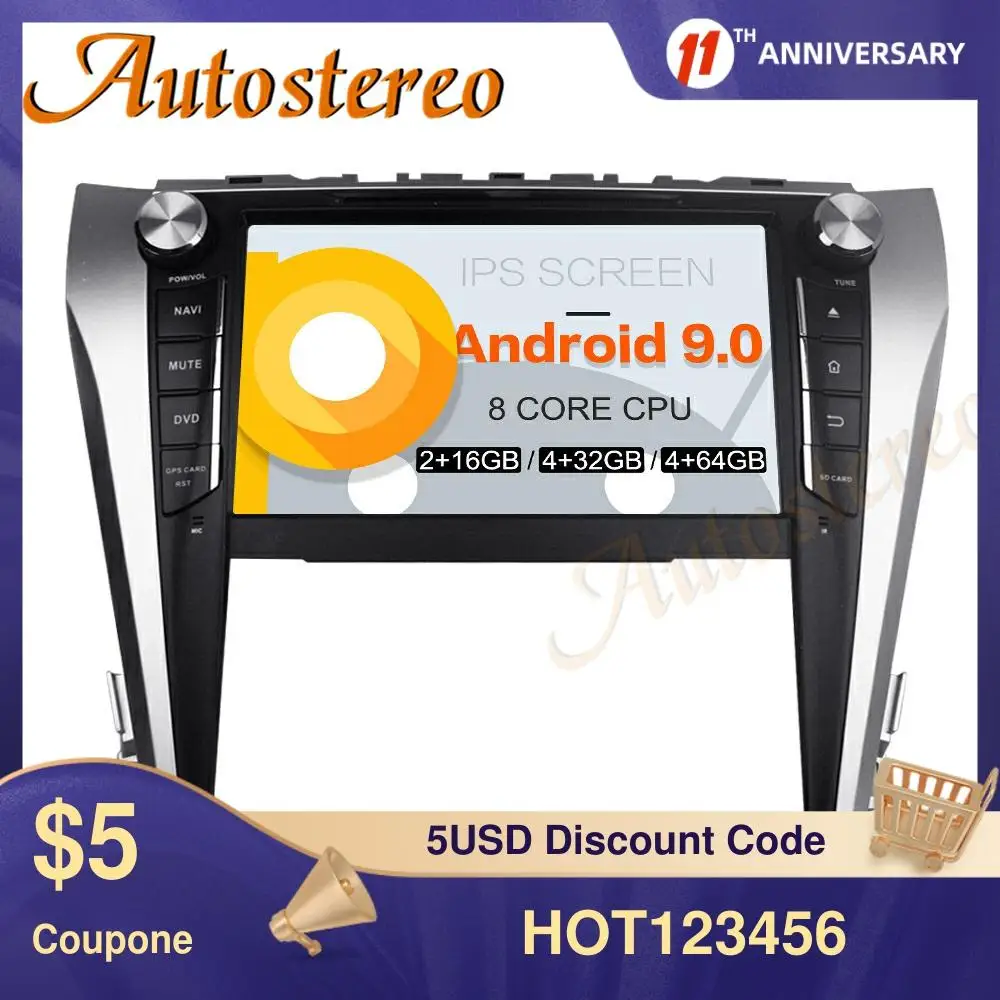 Octa Core 4G Android 9.0 Car DVD Player GPS Navigation Stereo Head Unit For Toyota Camry Aurion 2015 2016 2017 Multimedia Player
Octa Core 4G Android 9.0 Car DVD Player GPS Navigation Stereo Head Unit For Toyota Camry Aurion 2015 2016 2017 Multimedia Player