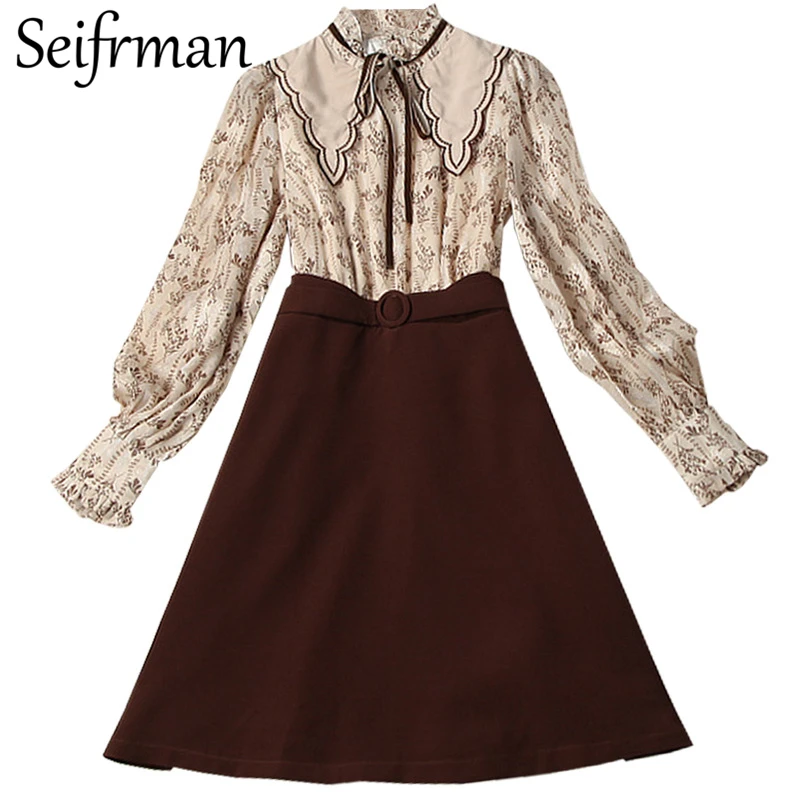 Seifrmann Women Summer Fashion DesignerParty Short Dress Lantern Sleeve Bow Sashes Ladies Patchwork A-Line Dresses Vestidos
Seifrmann Women Summer Fashion DesignerParty Short Dress Lantern Sleeve Bow Sashes Ladies Patchwork A-Line Dresses Vestidos