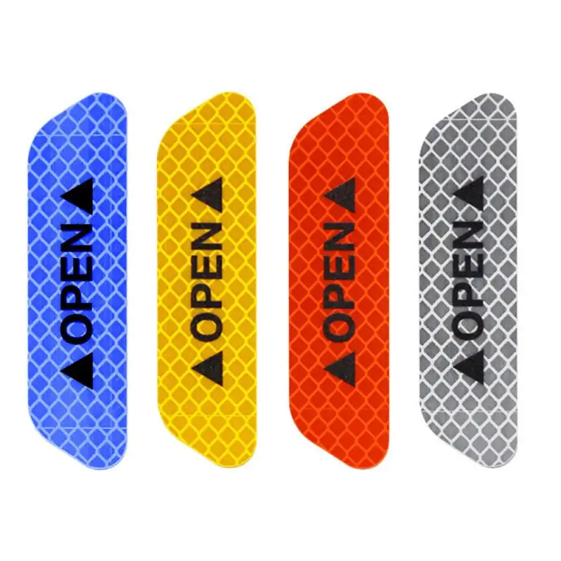 4Pcs OPEN Car Reflective Tape Warning Stickers Door Opening Tips Anti-collision Stickers Protect Strips Decorative Stickers 
4Pcs OPEN Car Reflective Tape Warning Stickers Door Opening Tips Anti-collision Stickers Protect Strips Decorative Stickers