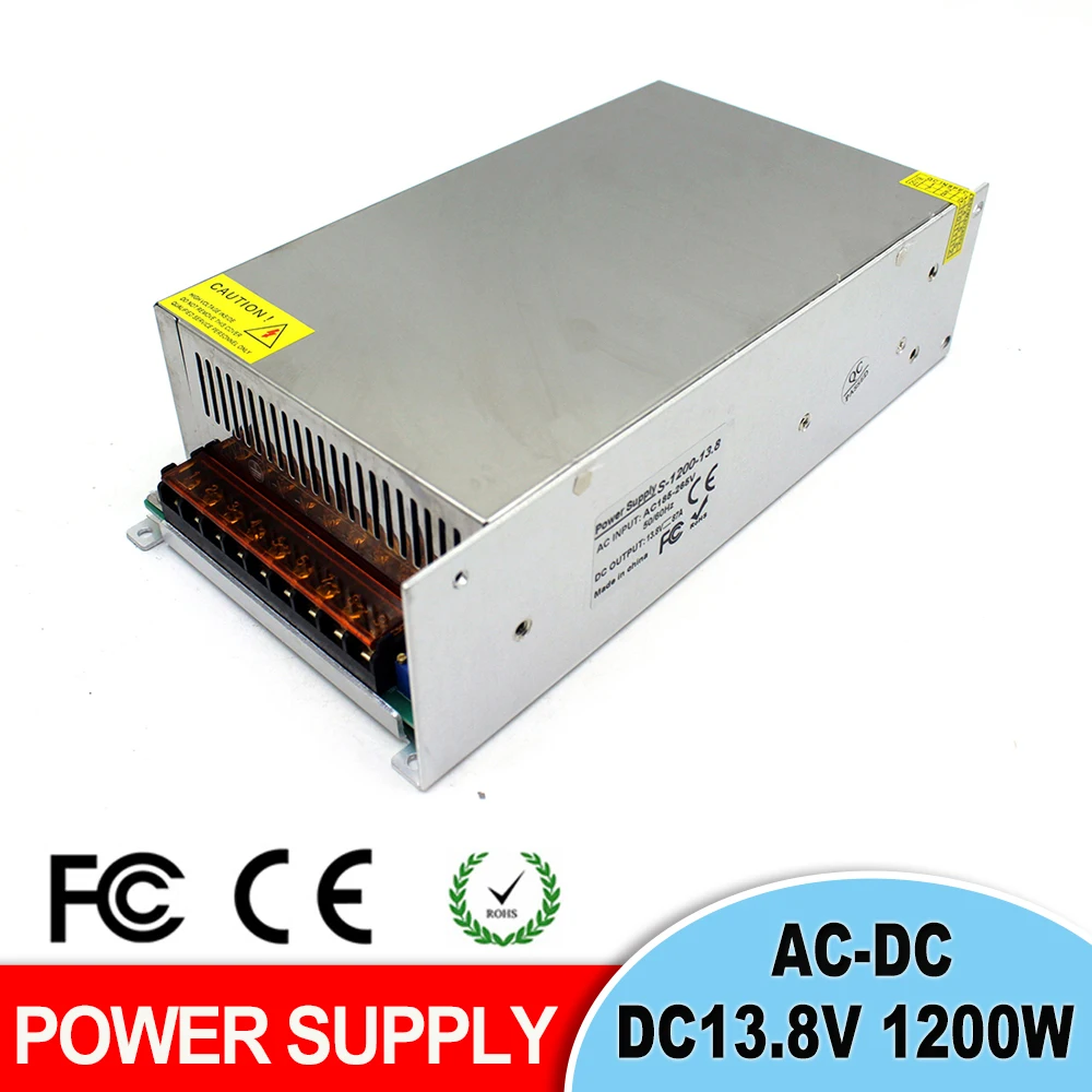 Высокое качество питания светодиодный трансформатор драйвера AC110V 220V к DC 13 8 V 87A