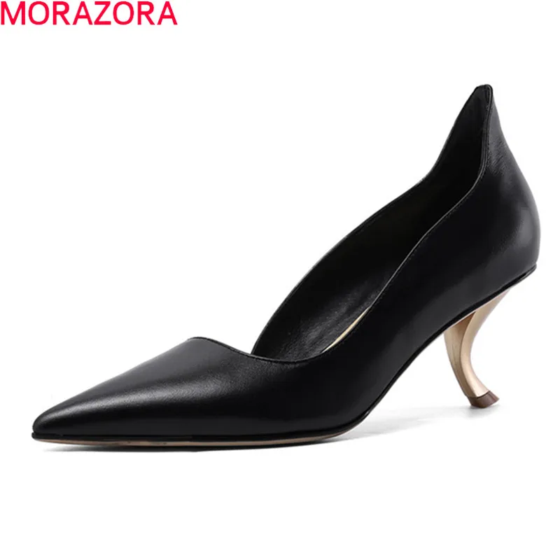 MORAZORA/Новинка; Брендовая Классическая обувь на высоком каблуке; Женские однотонные туфли-лодочки из натуральной кожи; Простая Летняя обувь с...
MORAZORA/Новинка; Брендовая Классическая обувь на высоком каблуке; Женские однотонные туфли-лодочки из натуральной кожи; Простая Летняя обувь с...