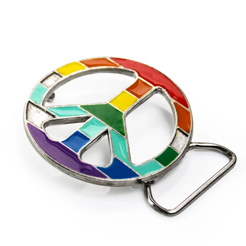 Colorful Anti-war Rainbow Peace Symbol Gay Belt Buckle Western Metal Rodeo Suitable for 3.8-4cm Width Belt Accessories
Colorful Anti-war Rainbow Peace Symbol Gay Belt Buckle Western Metal Rodeo Suitable for 3.8-4cm Width Belt Accessories