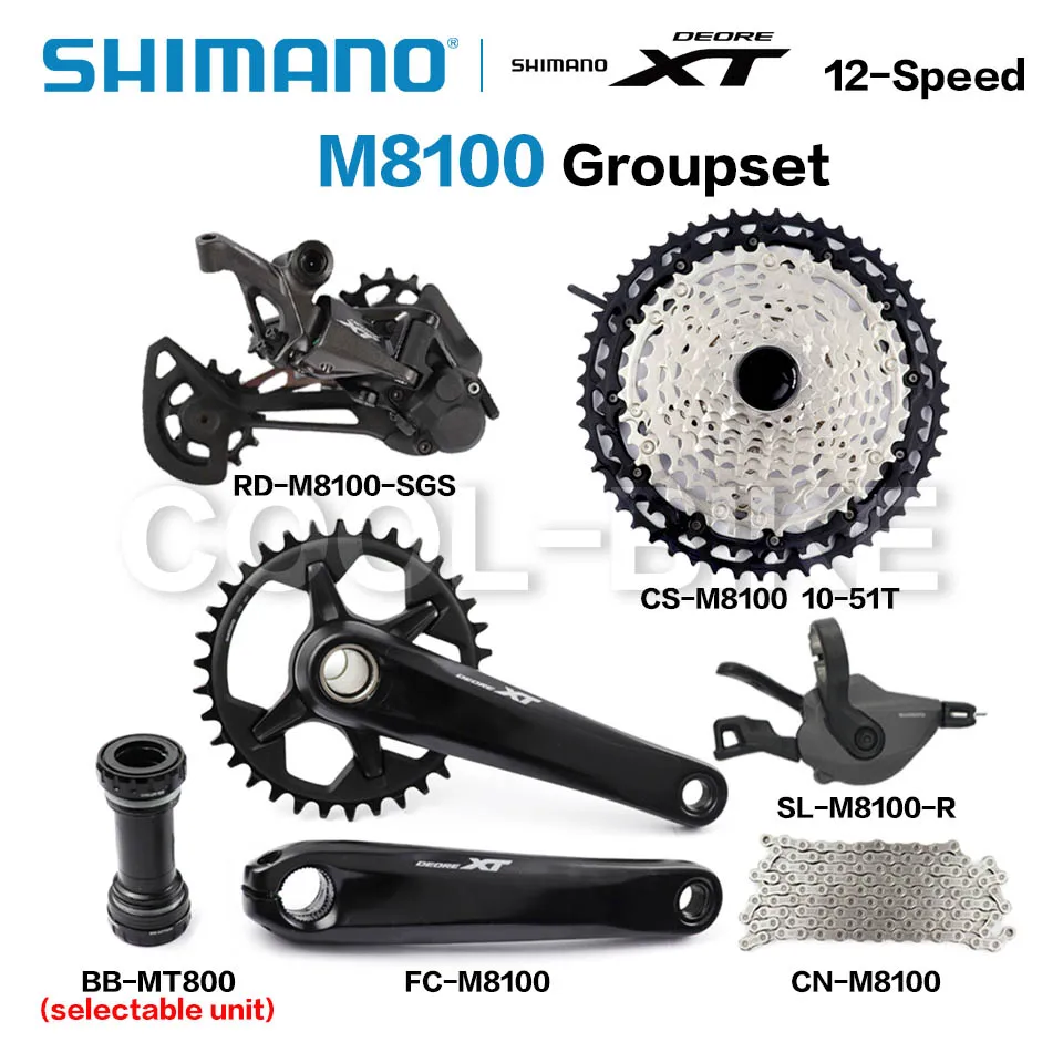 SHIMANO DEORE XT 12 Speed M8100 m7100 Groupset 32T 34T 36T Crankset MTB Mountain Bike Groupset 1x12 Speed 51T Rear Derailleur
SHIMANO DEORE XT 12 Speed M8100 m7100 Groupset 32T 34T 36T Crankset MTB Mountain Bike Groupset 1x12 Speed 51T Rear Derailleur