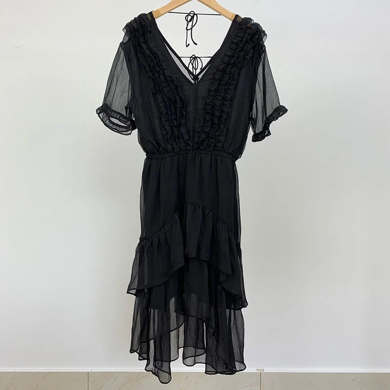 Dress Women's Vacation Women V-neck Halter Back Asymmetric Club Party Puff Sleeve Stacked Ruffled Patchwork Fashion Beach Dress
Dress Women's Vacation Women V-neck Halter Back Asymmetric Club Party Puff Sleeve Stacked Ruffled Patchwork Fashion Beach Dress