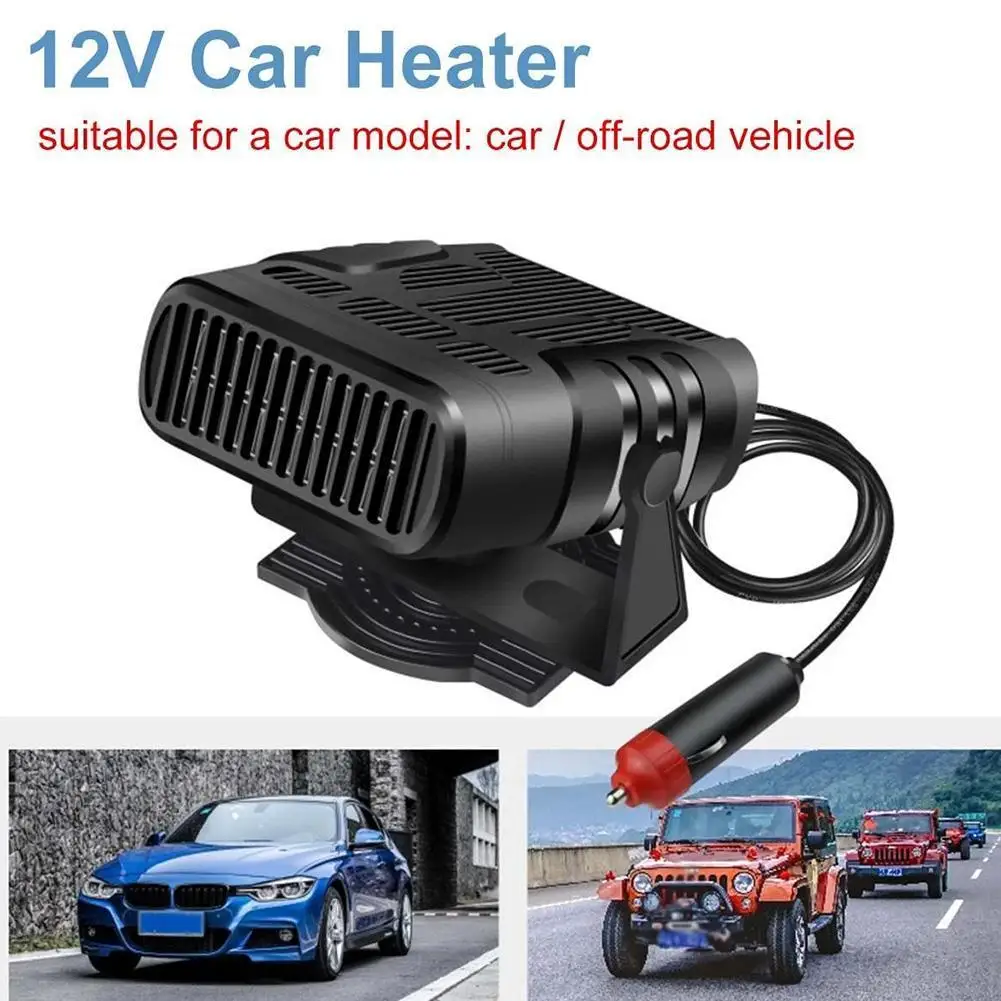 

2 In 1 12/24V 120W Car Heater Electric Cooling Heating Fan Electric Dryer Windshield Defogging 360 Degree Rotation Car Defroster