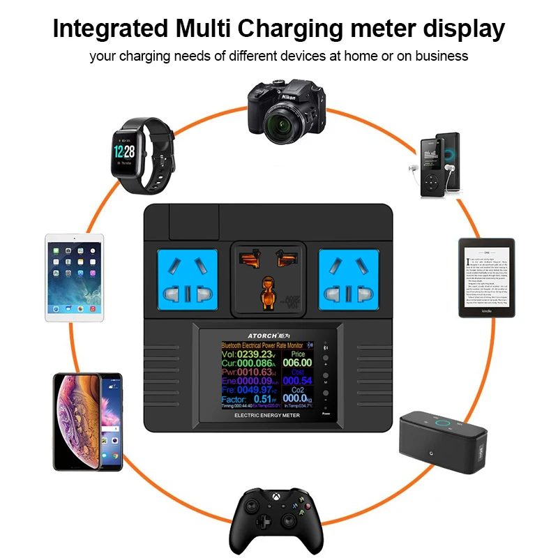 AC85~265V Electricity Measure Smart Control Programmable Digital Display Household Socket Power Detector AC Power Meters
AC85~265V Electricity Measure Smart Control Programmable Digital Display Household Socket Power Detector AC Power Meters