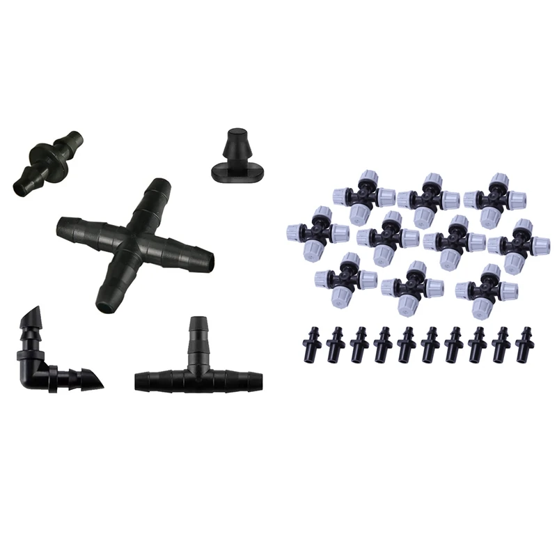 10Pcs Greenhouse Humidifier Plant Misting Cross Atomizing Nozzle Sprinkler & 250 Pcs Drip Irrigation Barbed Connectors
10Pcs Greenhouse Humidifier Plant Misting Cross Atomizing Nozzle Sprinkler & 250 Pcs Drip Irrigation Barbed Connectors