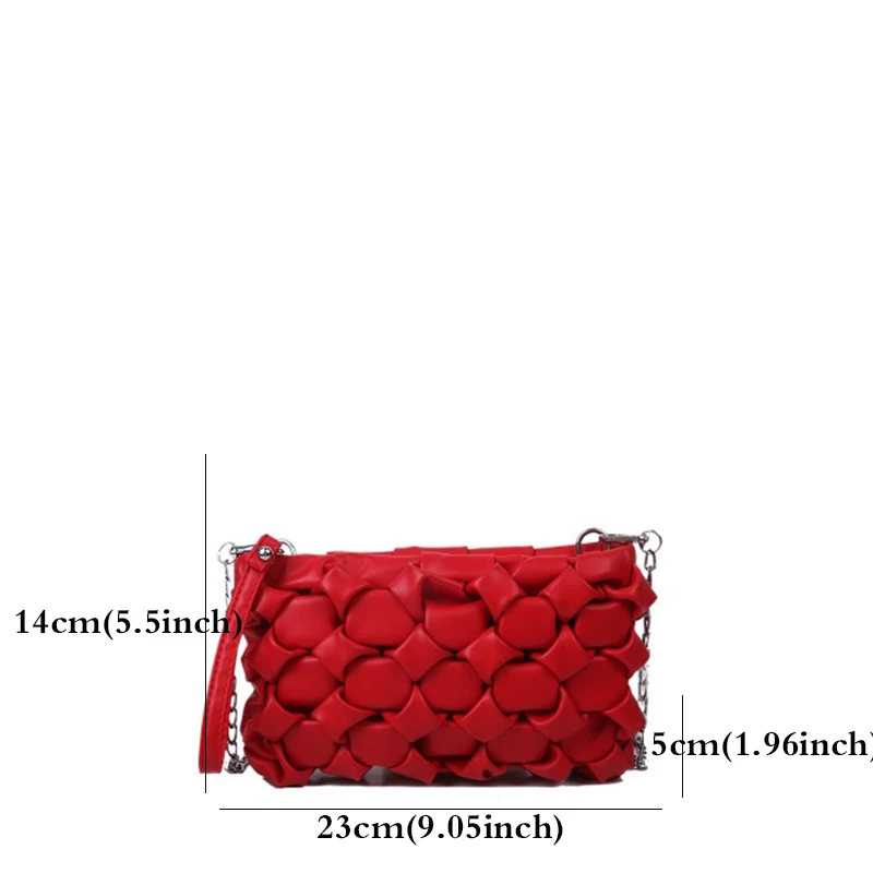 Fashion Leather Woven Clucth Bag for Women Designer Chains Shoulder Bags Luxury Pu Crossbody Messenger Bag Lady Small Purse 2021
Fashion Leather Woven Clucth Bag for Women Designer Chains Shoulder Bags Luxury Pu Crossbody Messenger Bag Lady Small Purse 2021