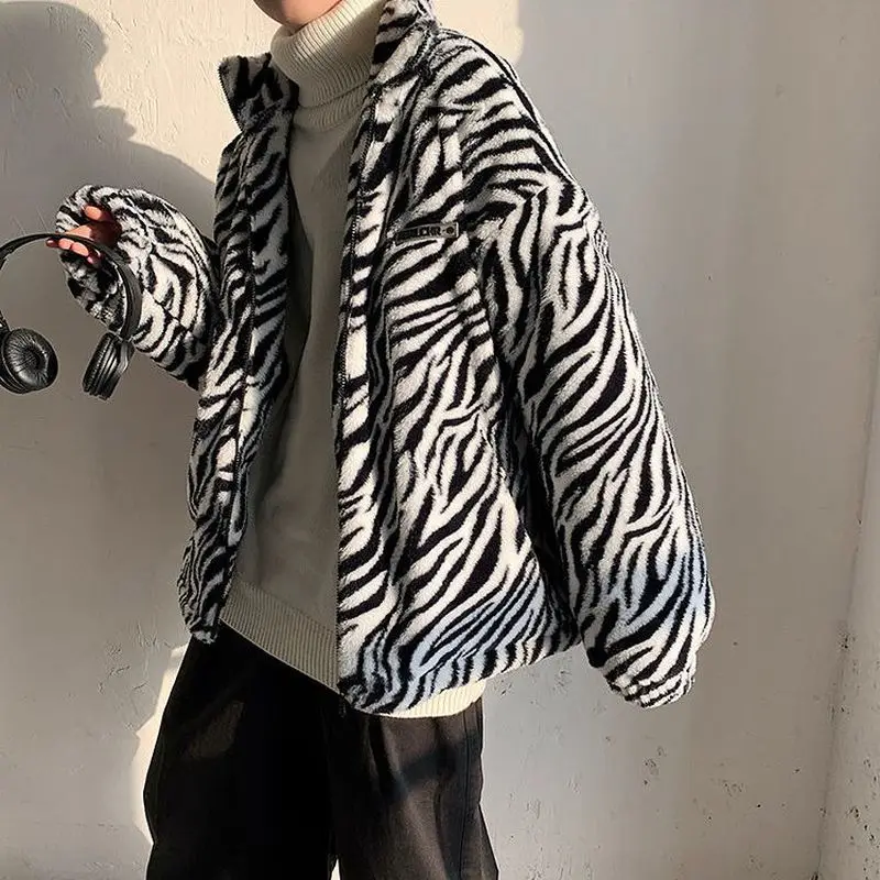 Zebra pattern winter jacket couples oversized warm coat autumn winter new Hong Kong style plush loose casual down jacket trend
Zebra pattern winter jacket couples oversized warm coat autumn winter new Hong Kong style plush loose casual down jacket trend