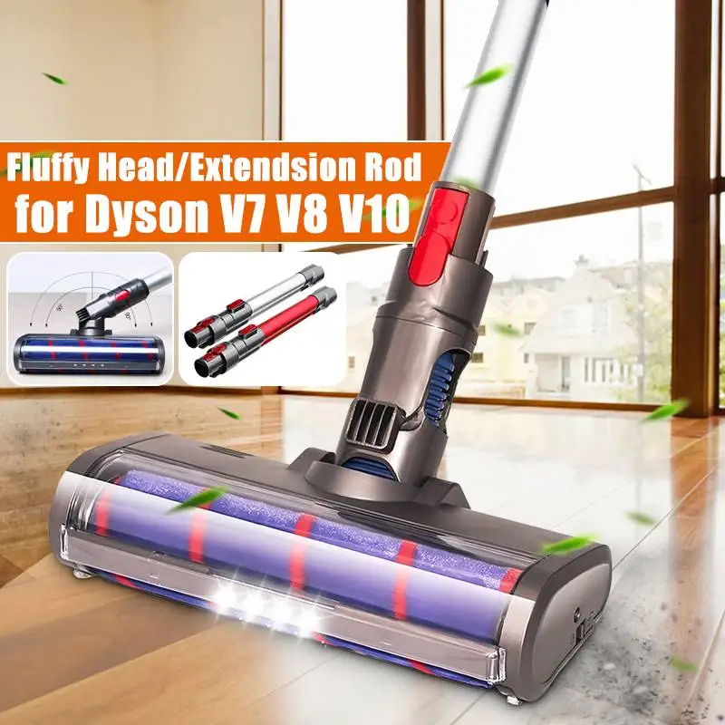 Fluffy Brush Brush Head for Dyson V7 V8 V10 Vacuum New Design with LED Light Fluffy Roller Brush Extended Extension Rod
Fluffy Brush Brush Head for Dyson V7 V8 V10 Vacuum New Design with LED Light Fluffy Roller Brush Extended Extension Rod