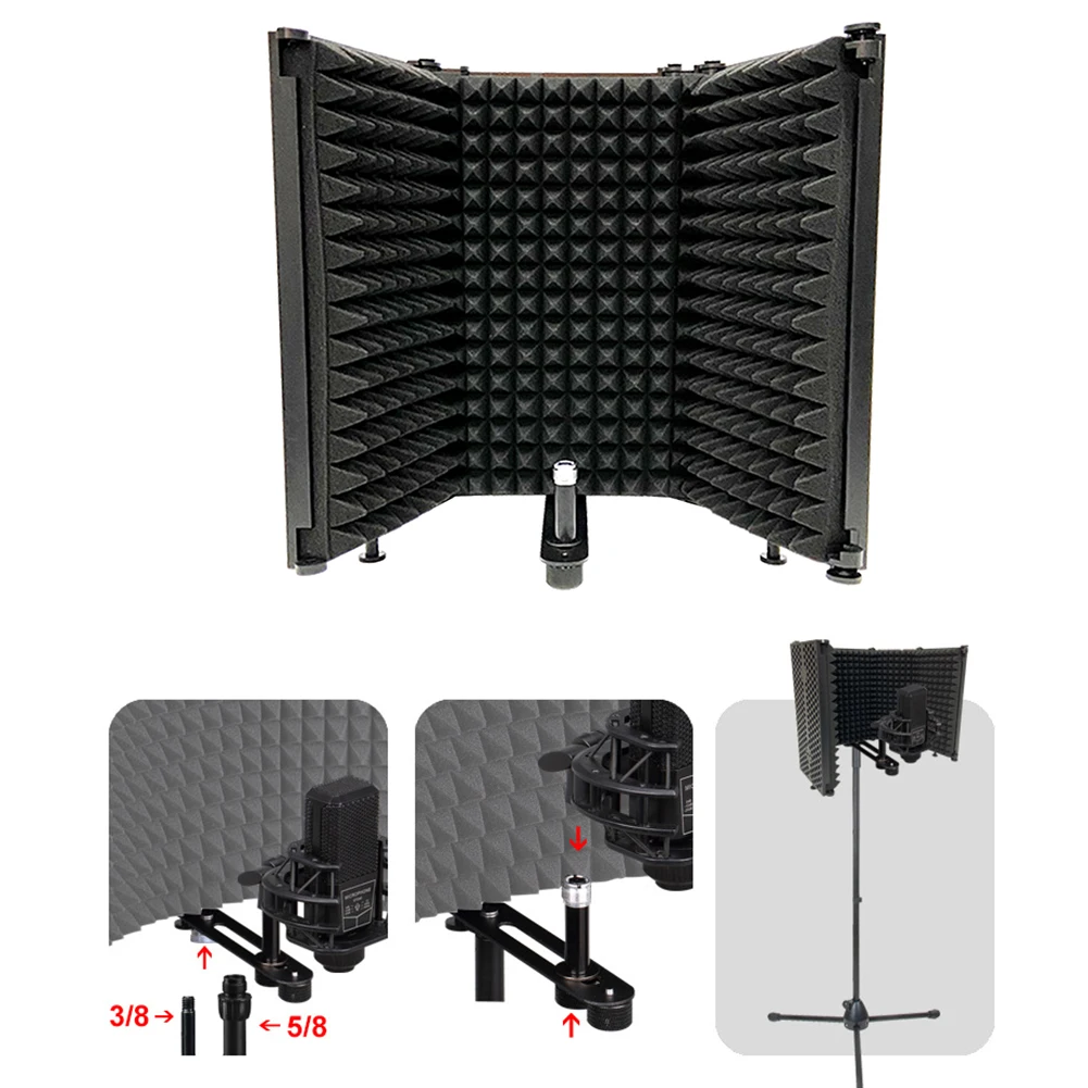 Microphone Noise Reduction Windscreen Mic Isolation Shield Sound Absorber Filter Microphone Recording Studio Cover Live
Microphone Noise Reduction Windscreen Mic Isolation Shield Sound Absorber Filter Microphone Recording Studio Cover Live