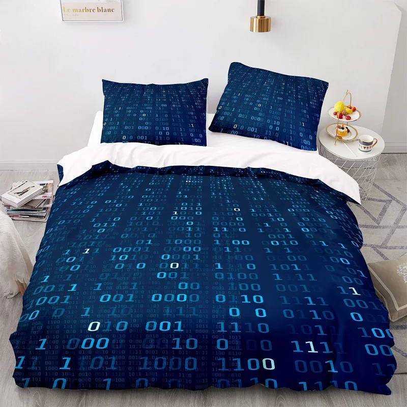 3D Printing Sci-fi Blue Number Code Pattern 240×220 Duvet Cover Set With Pillowcase, 200×200 Quilt Cover, King Size Bedding Set
3D Printing Sci-fi Blue Number Code Pattern 240×220 Duvet Cover Set With Pillowcase, 200×200 Quilt Cover, King Size Bedding Set