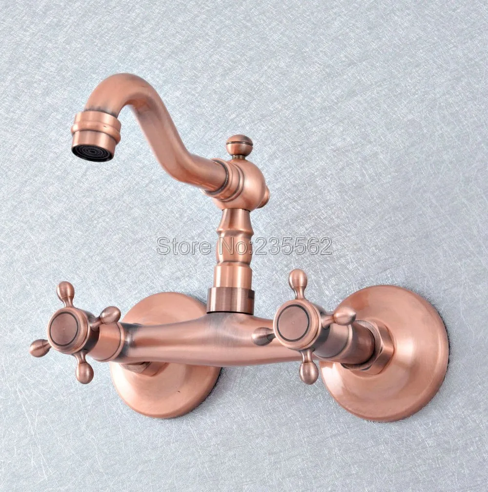 Antique Red Copper Brass Double Cross Handles Swivel Spout Kitchen Bathroom Tub Sink Faucet Mixer Water Taps Lsf867 
Antique Red Copper Brass Double Cross Handles Swivel Spout Kitchen Bathroom Tub Sink Faucet Mixer Water Taps Lsf867