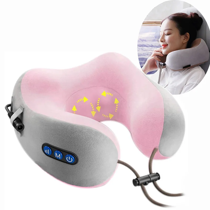 Многофункциональная U образная подушка массажная Электрический массажер для шеи