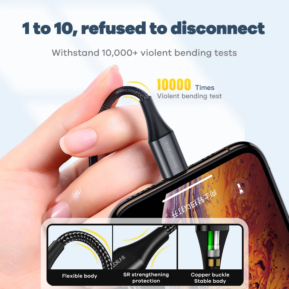 SmartDevil data cable for iphone12 data cable MFi certified 11pro set xsmax fast charging cable
SmartDevil data cable for iphone12 data cable MFi certified 11pro set xsmax fast charging cable