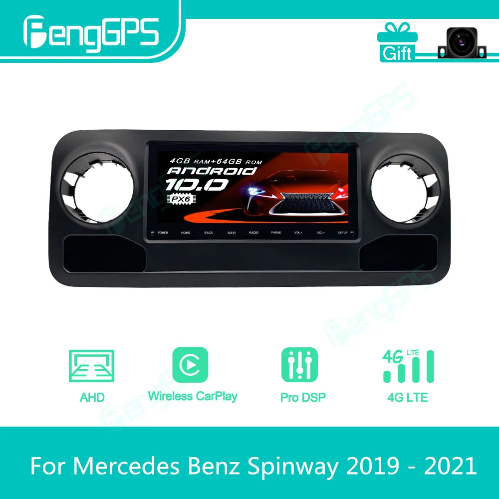 

For Mercedes Benz Spinway 2019 - 2021 Android Car Radio Stereo Multimedia Player 2 Din Autoradio GPS Navigation PX6 Unit Screen