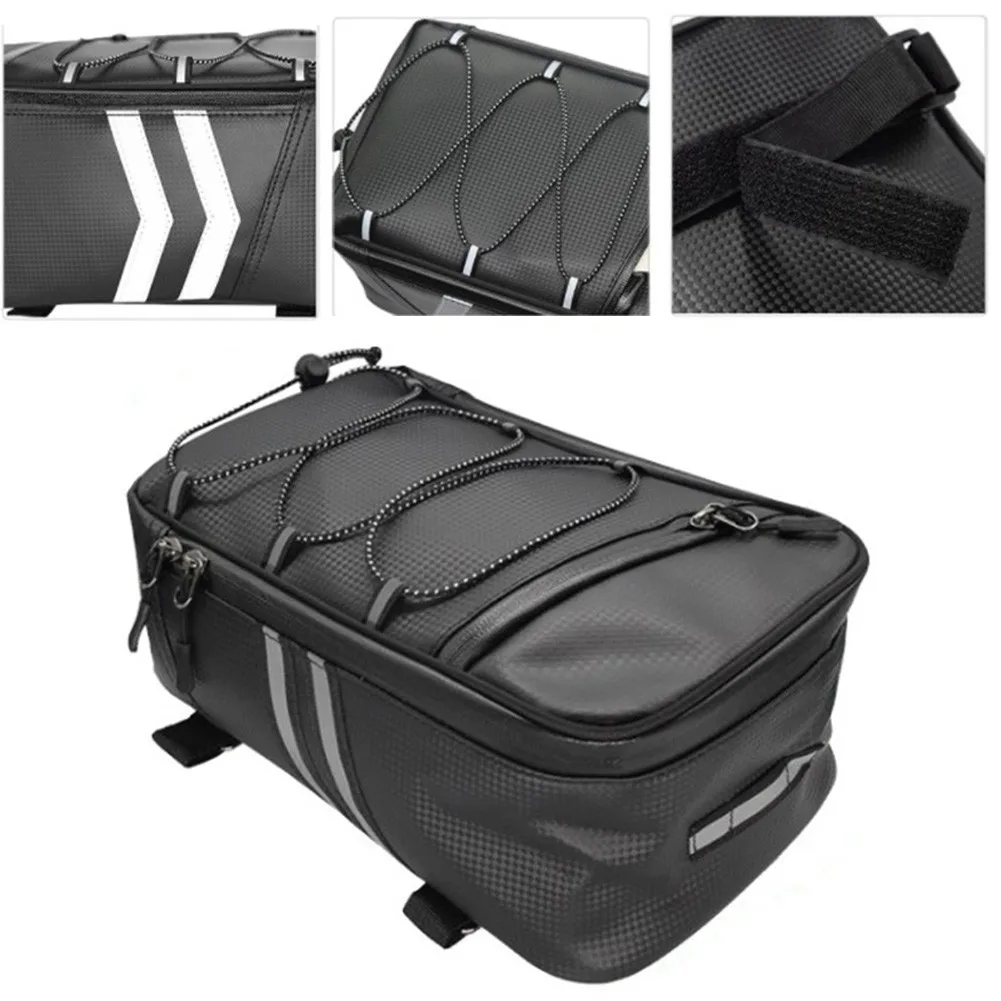 8L Large Capacity Bicycle Bag Waterproof Durable And Practical Bike Cycles Rear Rack Trunk Bag Pannier PU, PE 30* 18 * 11.5cm
8L Large Capacity Bicycle Bag Waterproof Durable And Practical Bike Cycles Rear Rack Trunk Bag Pannier PU, PE 30* 18 * 11.5cm
