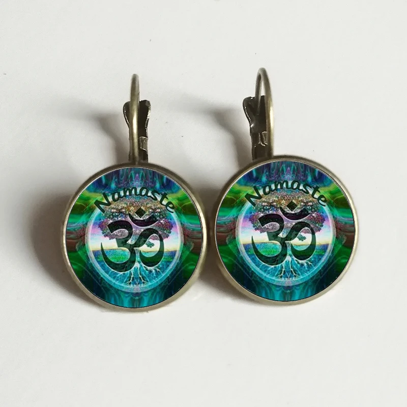 Ethnic Namaste Earrings Om Yoga Jewelry Lotus Zen Glass Photo Cabochon Earrings For Womens Mens
Ethnic Namaste Earrings Om Yoga Jewelry Lotus Zen Glass Photo Cabochon Earrings For Womens Mens
