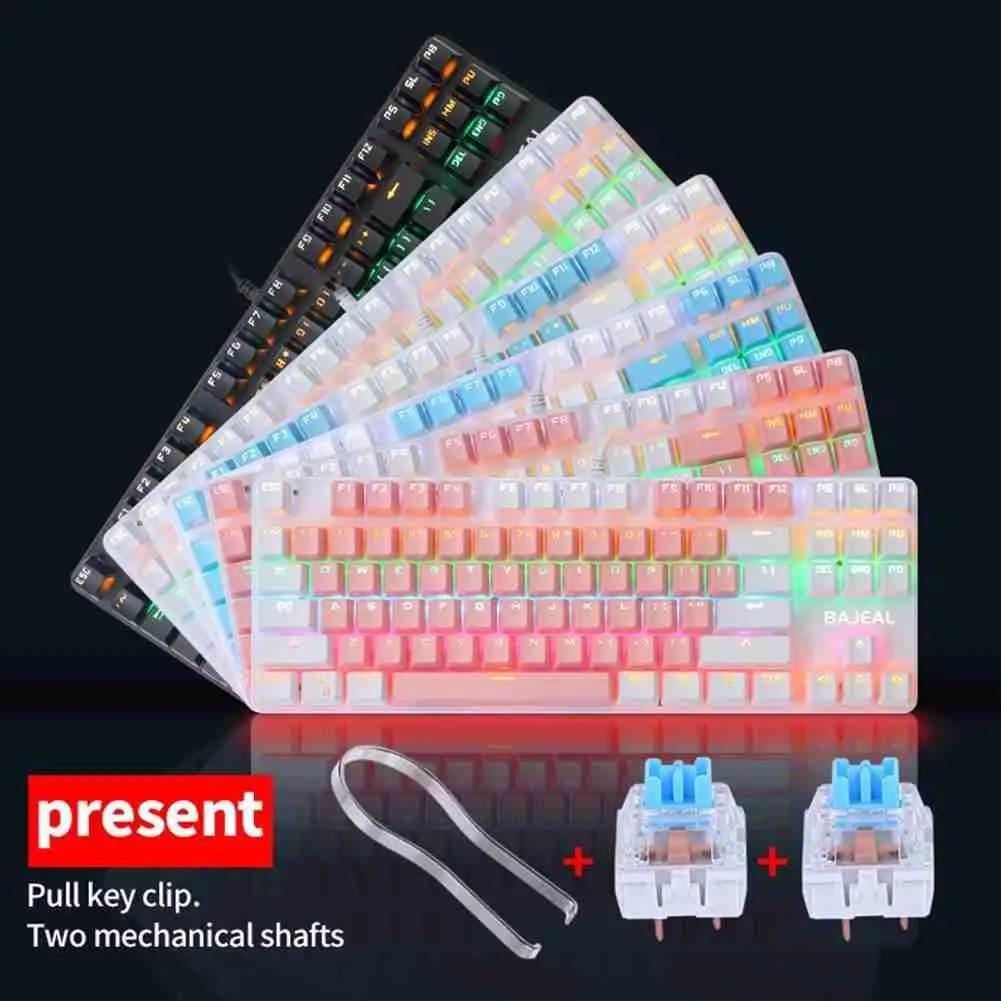 Gaming Mechanical Keyboard 87 Keys Ru/us Wired Keyboard Anti-ghosting Mix Backlit Led Usb For Gamer Pc Laptop Y2z8 
Gaming Mechanical Keyboard 87 Keys Ru/us Wired Keyboard Anti-ghosting Mix Backlit Led Usb For Gamer Pc Laptop Y2z8