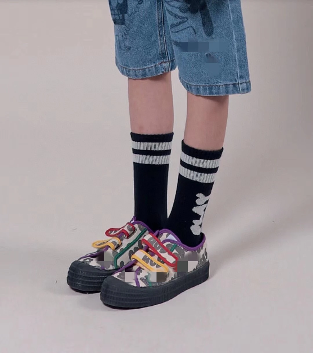 Повседневная парусиновая обувь для мальчиков и девочек модная детская с принтом