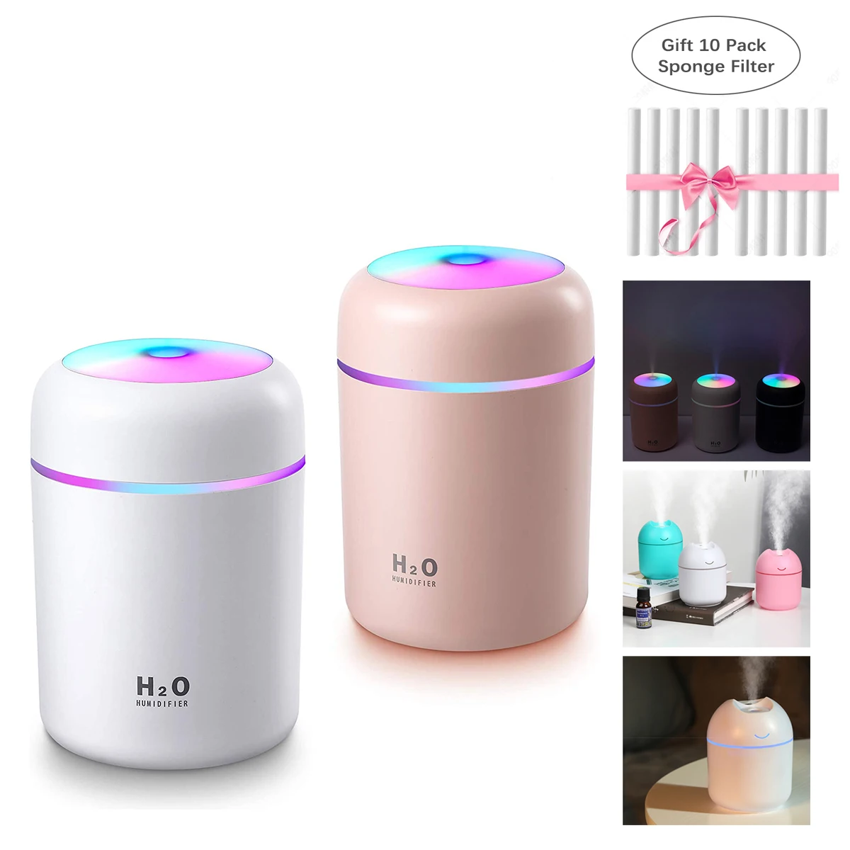 Portable 200ml ~ 300ml Electric Air Humidifier Aroma Oil Diffuser USB Cool Mist Sprayer with Colorful Night Light for Home Car
Portable 200ml ~ 300ml Electric Air Humidifier Aroma Oil Diffuser USB Cool Mist Sprayer with Colorful Night Light for Home Car