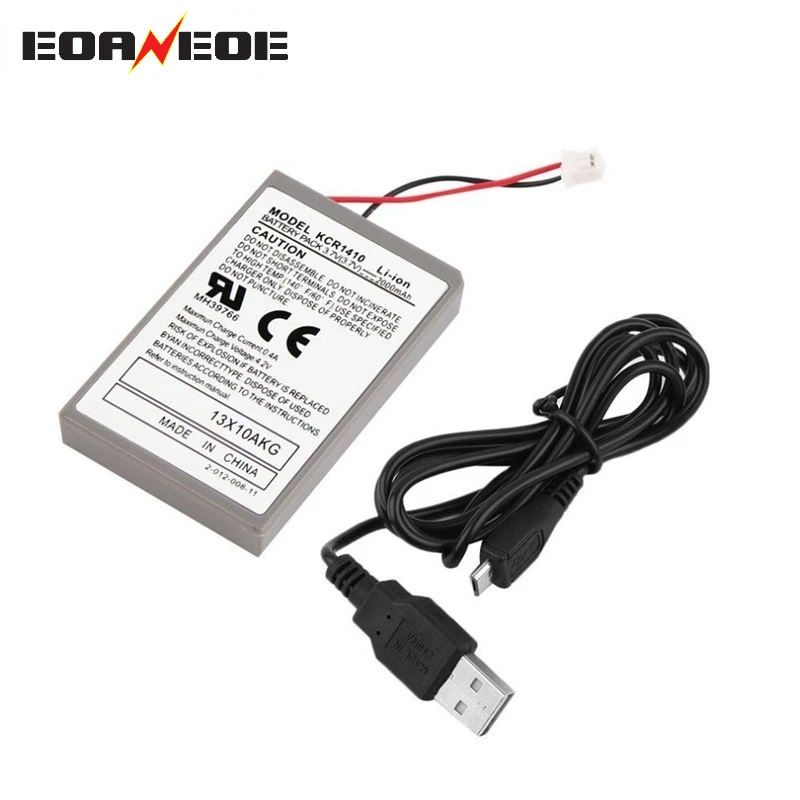 3.7V 2000mAh KCR1410 Battery Pack for old version PS4 Controller 3.7V Battery + USB Cable Replacement Game Battery
3.7V 2000mAh KCR1410 Battery Pack for old version PS4 Controller 3.7V Battery + USB Cable Replacement Game Battery