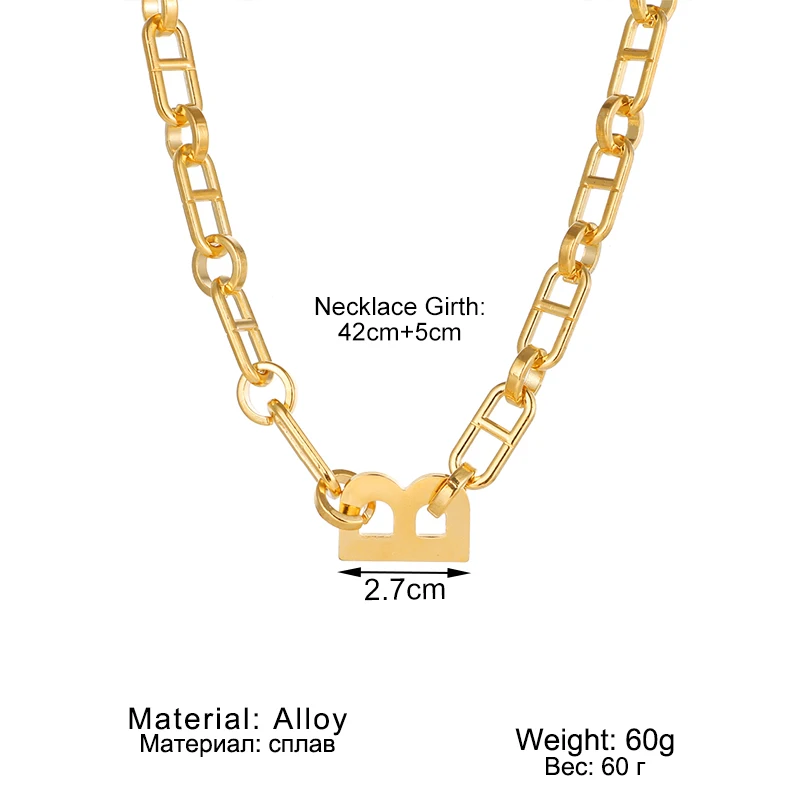 Vienkim Goth Letter Choker Gold Necklace for Women Charm Simple Hyperbole Chain Babygirl Sexy Female Jewelry Gift Collar
Vienkim Goth Letter Choker Gold Necklace for Women Charm Simple Hyperbole Chain Babygirl Sexy Female Jewelry Gift Collar