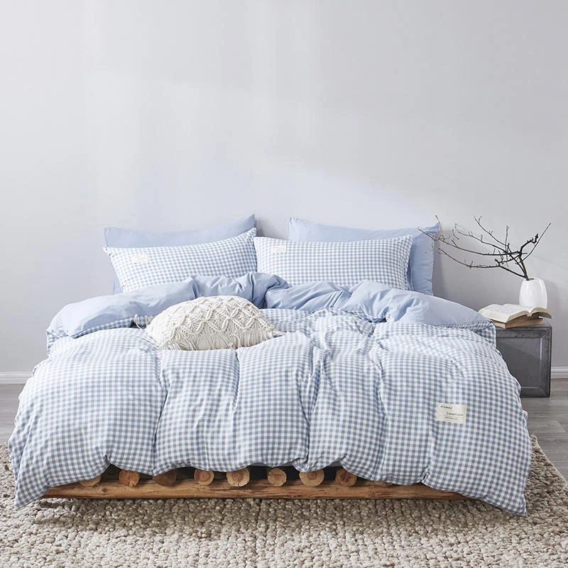 Comforter Set Sky Blue and White Buffalo Check Geometric Modern Pattern Printed Soft Microfiber Bedding Set 4pcs Queen Size
Comforter Set Sky Blue and White Buffalo Check Geometric Modern Pattern Printed Soft Microfiber Bedding Set 4pcs Queen Size