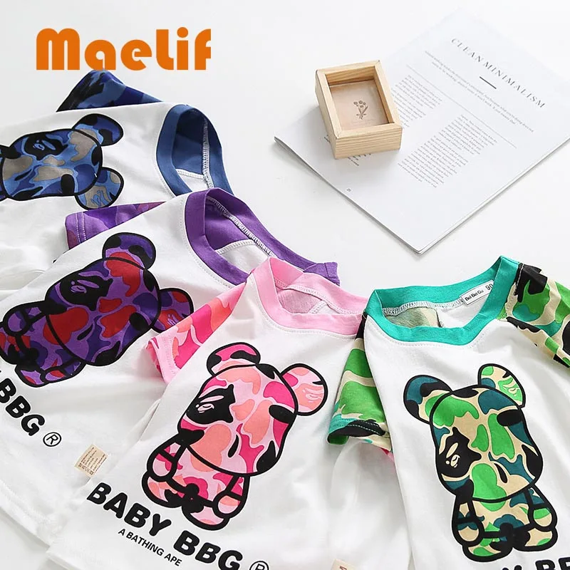 2020 Kids Clothes Children's Summer Korean-Style Cotton Children's T-shirt Cartoon Cute Bear Boys and Girls Round Neck
2020 Kids Clothes Children's Summer Korean-Style Cotton Children's T-shirt Cartoon Cute Bear Boys and Girls Round Neck