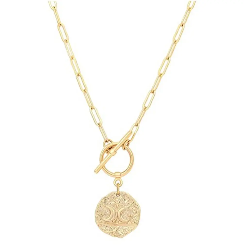Gold Moon Star Pendant Necklace Medallion Oval Link Chian Choker Jewery Necklace For Women And Girls
Gold Moon Star Pendant Necklace Medallion Oval Link Chian Choker Jewery Necklace For Women And Girls