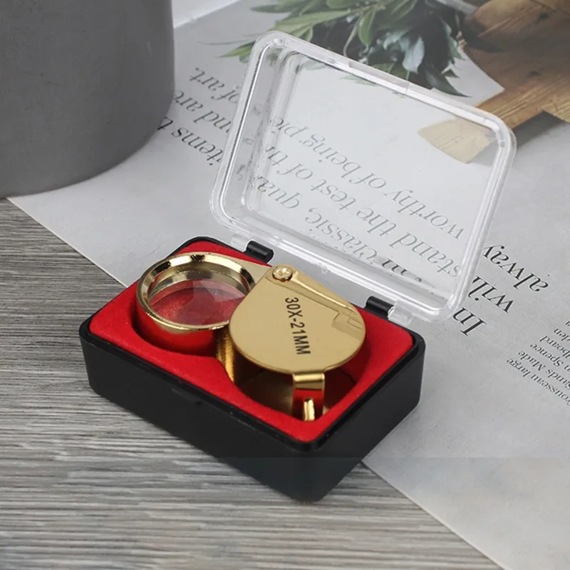 Folding Jewllery Loupe Portable Magnifying Glass Pocket Size Lovely Jewllery Magnifier Glasses 30X-21mm Magnification Metal
Folding Jewllery Loupe Portable Magnifying Glass Pocket Size Lovely Jewllery Magnifier Glasses 30X-21mm Magnification Metal