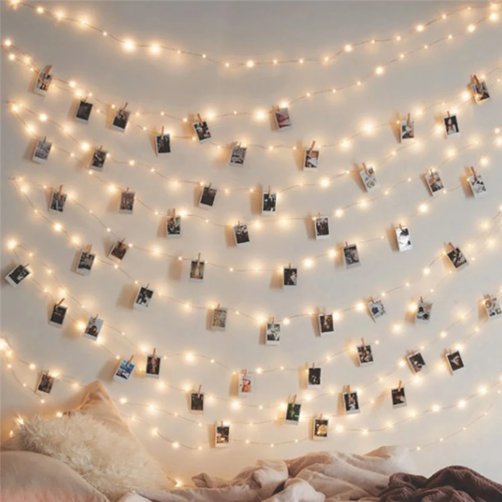 1M 2M 3M 5M LED String Lights Holiday Lighting Fairy Garland Christmas Decorations Home Decor Party Wedding Photo Clip Holder
1M 2M 3M 5M LED String Lights Holiday Lighting Fairy Garland Christmas Decorations Home Decor Party Wedding Photo Clip Holder