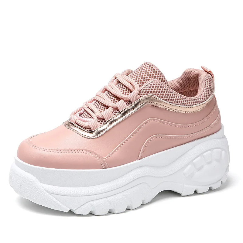 2019 Sneakers Women's Heightening Shoes Spring Autumn New Wild Thick Slope Wedge Sports Travel Zapatillas Mujer Z12-68 | Спорт и