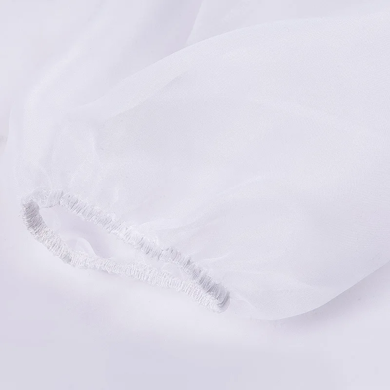 2021 Sexy Lace Mesh Spliced Women Blouses Puff Sleeve White Black Slim Bodycon Casual Purple Low Cut Elegant Chic Lady Crop Top
2021 Sexy Lace Mesh Spliced Women Blouses Puff Sleeve White Black Slim Bodycon Casual Purple Low Cut Elegant Chic Lady Crop Top