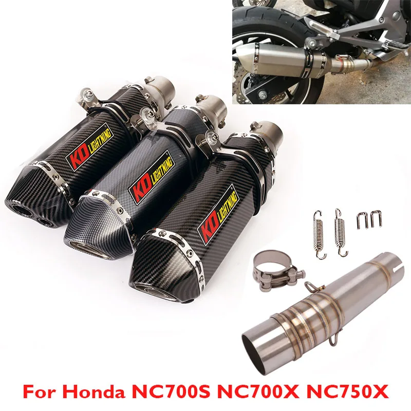 

Motorcycle Exhaust System Muffler DB Killer Silencer Middle Connect Pipe for Honda NC700 NC750X NC700X NC700S NC700A