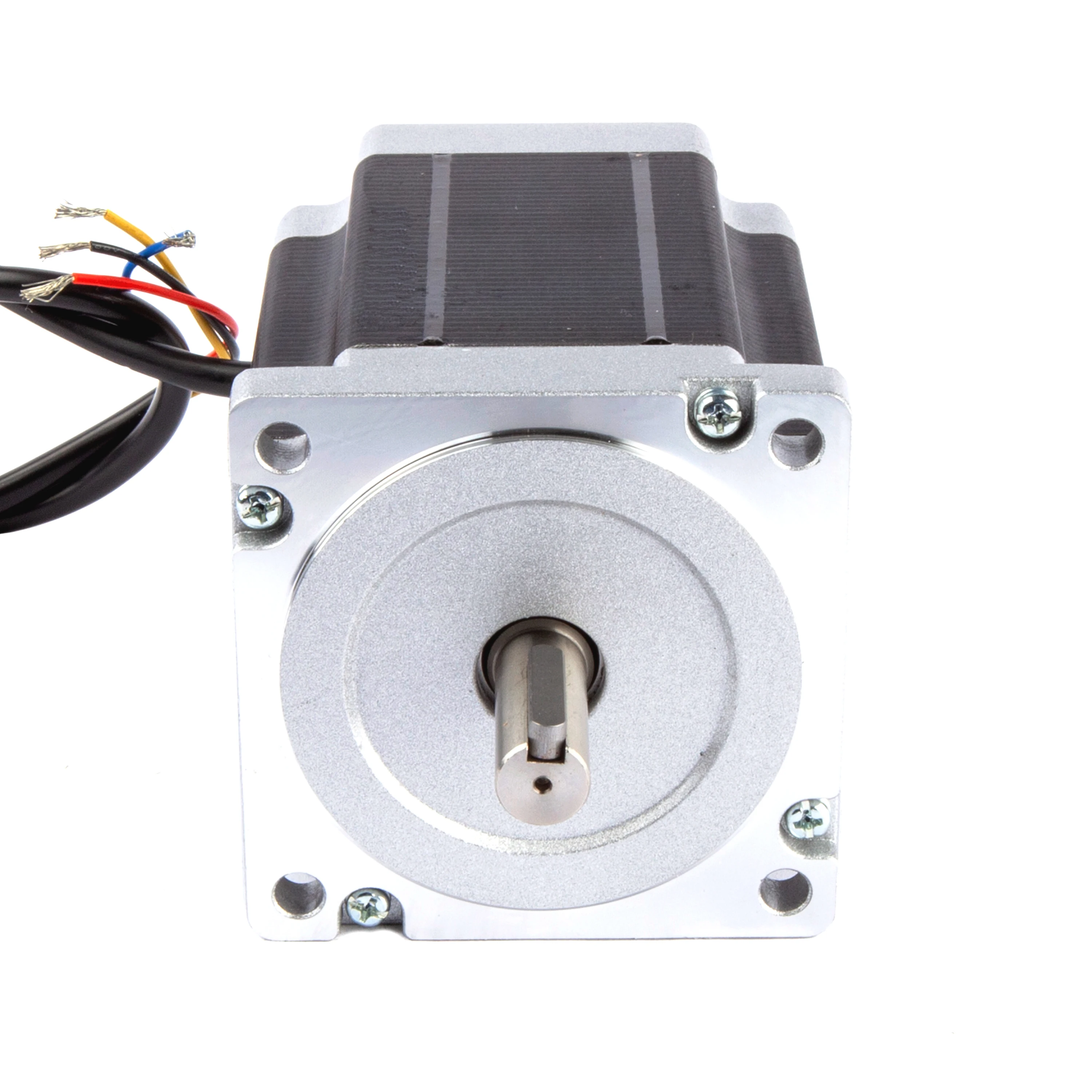 Nema 34 stepper motor, 85BYGH450E-060-120, applied for CNC Router, Automatic mask machine, vending machine, 1487oz-in, 4 leads
Nema 34 stepper motor, 85BYGH450E-060-120, applied for CNC Router, Automatic mask machine, vending machine, 1487oz-in, 4 leads