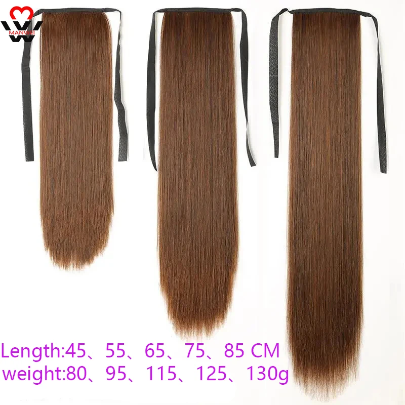 MANWEI 55 85CM Long Straight Synthetic Ponytail Red Black BrownPony Tail Hair Extensions Heat Resistant Horsetail Hairpiece
MANWEI 55 85CM Long Straight Synthetic Ponytail Red Black BrownPony Tail Hair Extensions Heat Resistant Horsetail Hairpiece