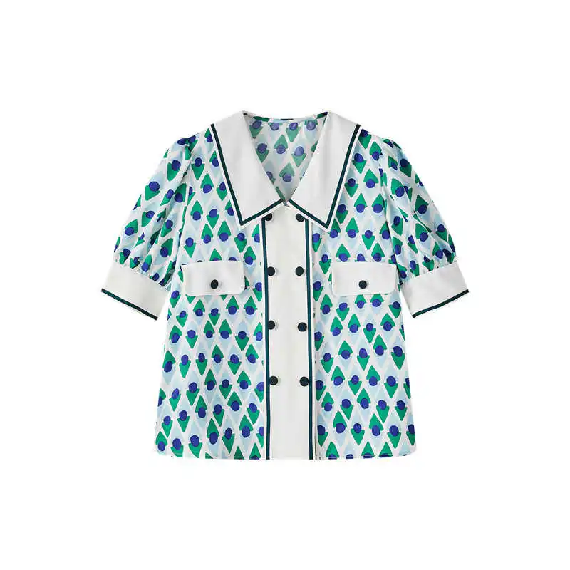 LANMREM Women's Blouse Point Loose Laple Collar Double Breasted Half Sleeve Shirts Summer 2021 New Arrival 2K1836
LANMREM Women's Blouse Point Loose Laple Collar Double Breasted Half Sleeve Shirts Summer 2021 New Arrival 2K1836
