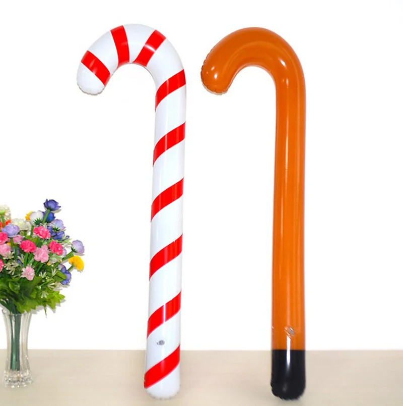 

1PCS 90CMChristmas Inflatable Crutches Ornaments Christmas Decor Tree Hanging Ornaments Holiday Decoration Funny Tool