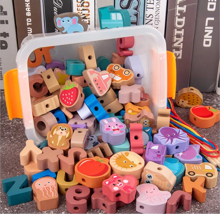 41-100PCS Blocks Cartoon Animals Fruit Letter Number Block Wooden Toys Stringing Threading Beads Game Educational Toy for Kids
41-100PCS Blocks Cartoon Animals Fruit Letter Number Block Wooden Toys Stringing Threading Beads Game Educational Toy for Kids
